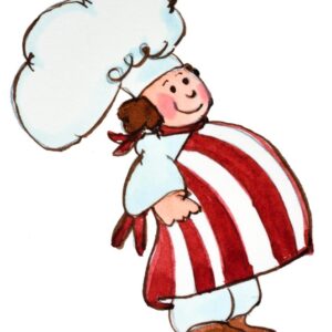 MINI CHEF CON GREMBIULE ROSSO E PANCIA - 0091 - 1289