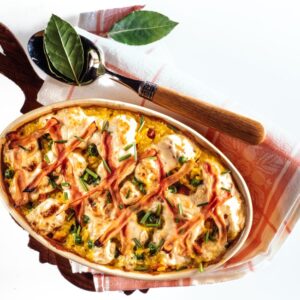 PIROFILA DI RISO ALLO ZAFFERANO CON FORMAGGIO E PROSCIUTTO DI PRAGA - 4032