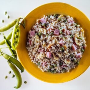 RISOTTO CON PISELLI FORMAGGIO E PROSCIUTTO - 4040
