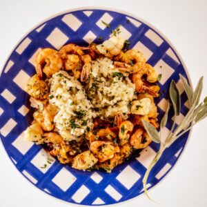 RISO CON CON RAGÙ DI PESCE CON GAMBERI E PESCATRICE - 4053