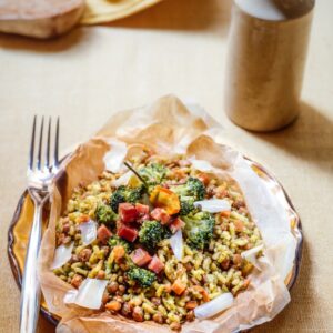 RISO AL CARTOCCIO CON BROCCOLI SPECK LENTICCHIE - 4056