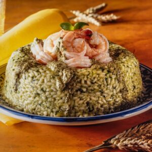 ANELLO DI RISO AL BASILCO CON PESTO E GAMBERI - 4060