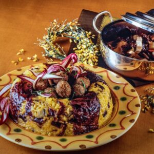 ANELLO DI RISO AL RADICCHIO CON POLPETTE - 4061