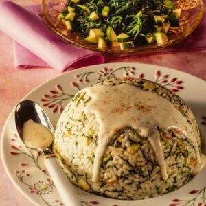 BOMBA DI RISO CON AGRETTI E ZUCCHINE AL LATTERIA - 4068