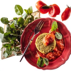 SFORMATINI DI RISO AGLI SPINACI CON SALSA DI POMODORO - 4073