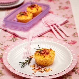 MINI SFORMATINO DI SPAGHETTI SALTATI CON UOVA PANCETTA E ROSMARINO - 4124