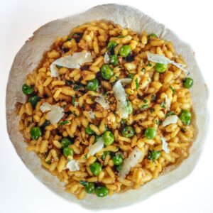 RISOTTO ALLO ZAFFERANO CON PISELLI E GRANA - 4146