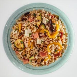 ORZOTTO CON PEPERONI ZUCCHINE MELANZANE PROSCIUTTO COTTO - 4165