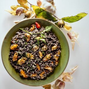 RISOTTO CON NERO DI SEPPIA E COZZE - 4167