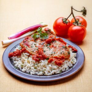 RISO PILAF CON COSTOLETTA DI MAIALE AL POMODORO - 4215