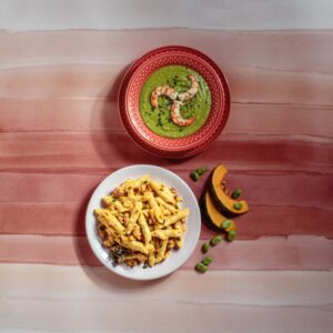 VELLUTATA CON SPINACI FAVE E PENNE - 4296