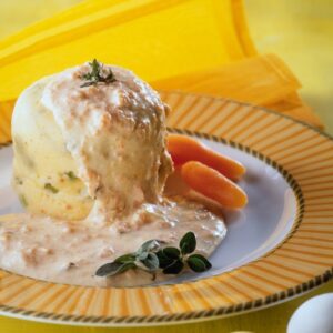 SFORMATINO DI PATATE FAVE UOVA E PECORINO - 5790