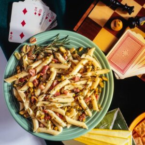 PENNE CON PISTACCHI PROSCIUTTO E ROSMARINO - 5994