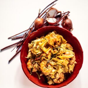 PAPPARDELLE CON ZUCCHINE E GAMBERI
