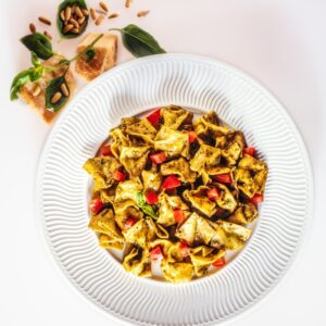 SACCOTTINI AL PESTO CON PROSCIUTTO CRUDO - 6000