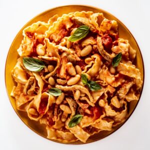 REGINETTE CON STRACCETTI DI MANZO POMODORI E FAGIOLI CANNELLINI - 6044