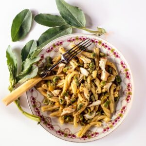 CASERECCE CON FAVE BRANZINO PEPERONI E DRAGONCELLO - 6112