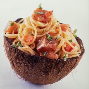 SPAGHETTI CON SALMONE MAGGIORANA E PEPE NERO - 6137