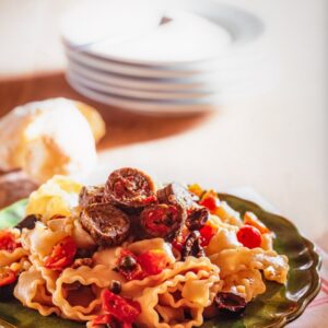 REGINETTE CON POMODORI E INVOLTINI DI MANZO - 6145