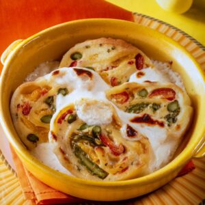 ROTOLO DI LASAGNE CON ASPARAGI E PEPERONI - 6179