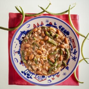 ZUPPA DI RISO FAGIOLI E FAGIOLINI