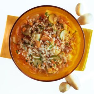 ORZO CON ZUCCHINE E CAROTE IN BRODO - 6192