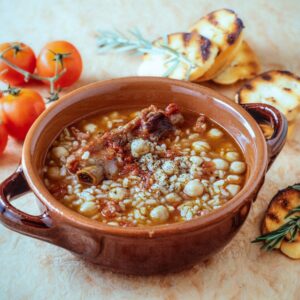 ZUPPA DI RISO CECI E COSTINE DI MAIALE - 6206