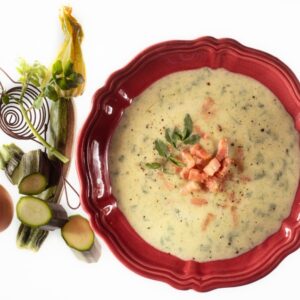 VELLUTATA DI ZUCCHINE CON PANCETTA E UOVA - 6243