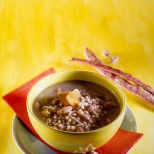 ZUPPA DI ORZO, BORLOTTI E ZENZERO IN BRODO - 6251