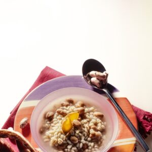 ZUPPA DI ORZO, BORLOTTI E ZENZERO IN BRODO - 6256