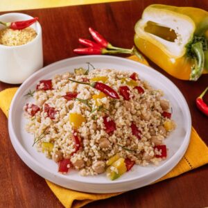 Bulgur con ceci e peperoni
