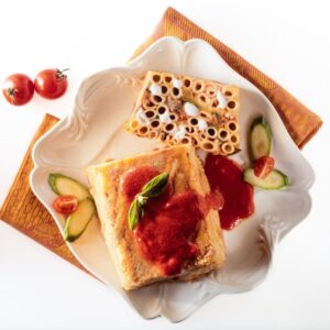 Sformato di pasta zucchine mozzarella e pomodoro - 6332