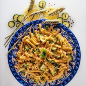 Trenette con zucchine limoni pepe e basilico - 6341