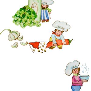 MINI CHEF CON INSALATA OLIO PEPERONCINO CIOTOLA PANNA - 0112 - 1364