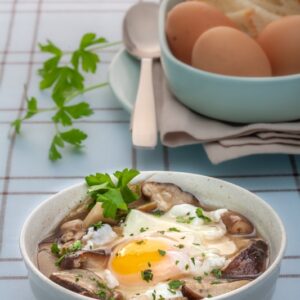 ZUPPA DI FUNGHI PORCINI ALL'UOVO - 0970