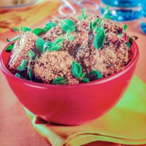 FRITTELLE DI MIGLIO ALLA MAGGIORANA CON VERDURINE - S 1204352