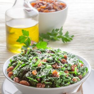 SPINACI CON PARMIGIANO E UVA SULTANINA - 1926