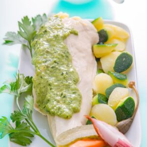 CAPPONE BOLLITO CON SALSA ALLO SCALOGNO - K1706