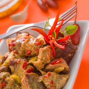 CAPRETTO AL VINO BIANCO CON SALSA AL PEPERONCINO - K1714