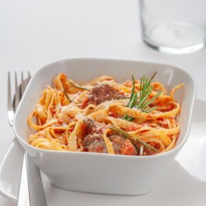 TAGLIATELLE CON FEGATINI E POMODORO - 2447