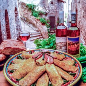 Carlaccia, omelette con pomodoro, porri, fagiolini