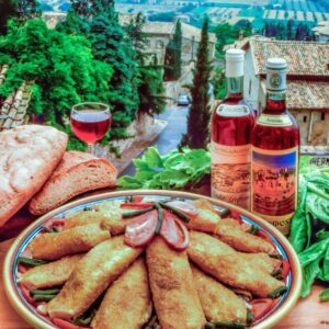 Carlaccia, omelette con pomodoro, porri, fagiolini
