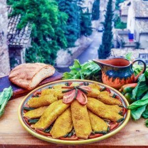 Carlaccia, omelette con pomodoro, porri, fagiolini