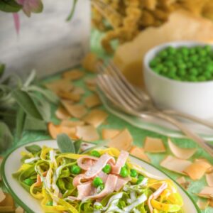 PAGLIA E FIENO CON PISELLI E PROSCIUTTO - K3498