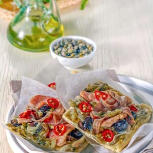 PIZZA ALLA SCAROLA, SPADA, ACCIUGHE E PEPERONCINO - 1694