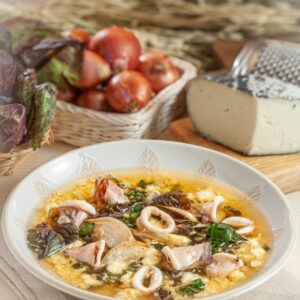 MINESTRA DI CICORIA CON CALAMARETTI - 1390