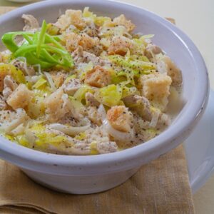 ZUPPA SENAPATA DI PORRI AL PETTO DI FARAONA - 3340