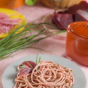 TAGLIOLINI ROSA CON BIETOLE ED ERBA CIPOLLINA - 4082