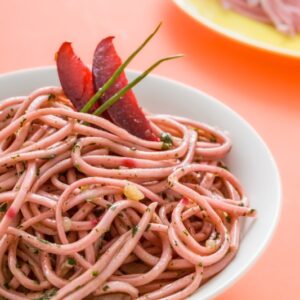 TAGLIOLINI ROSA CON BIETOLE ED ERBA CIPOLLINA - 4115