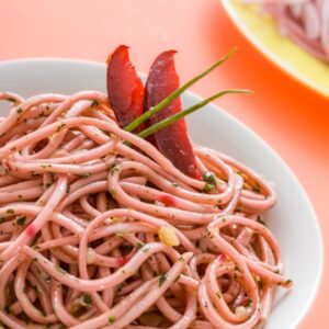 TAGLIOLINI ROSA CON BIETOLE ED ERBA CIPOLLINA - 4116